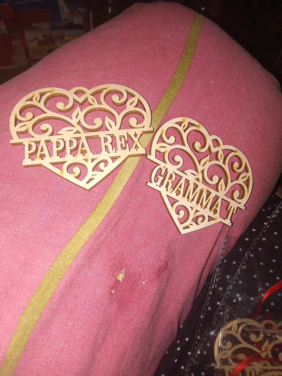 Customer photo review of Personalized Heart Ornaments