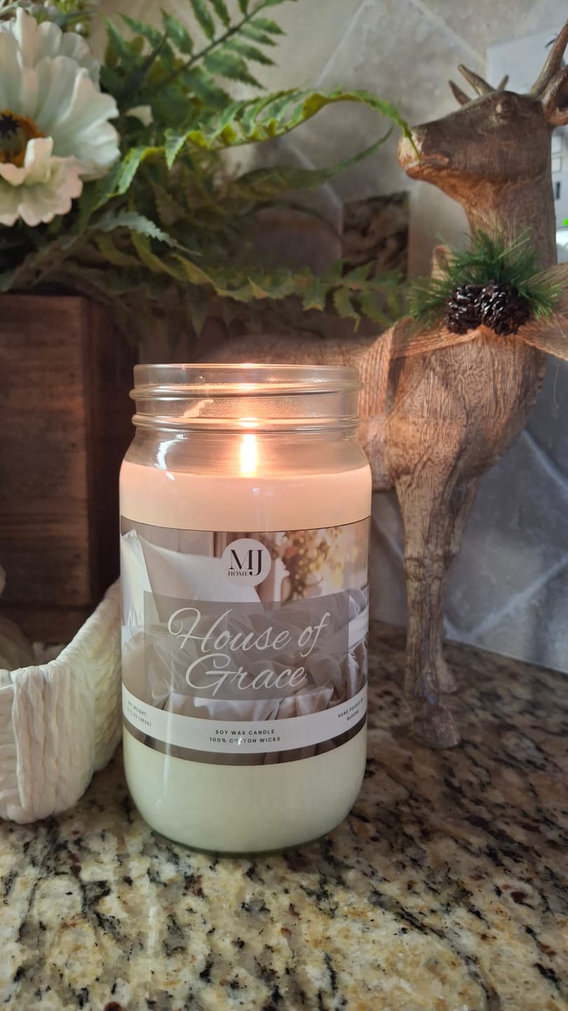 Customer photo review of Classic Mason Jar Soy Candle