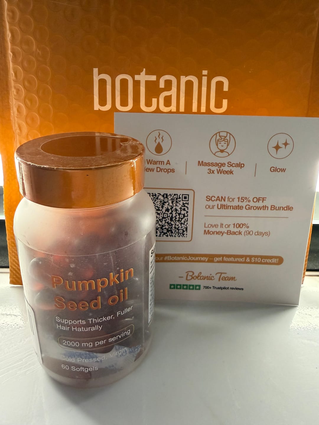 Customer photo review of Pumpkin Seed Oil Softgels