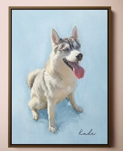 Customer photo review of Custom Oil Paint Pet Portrait