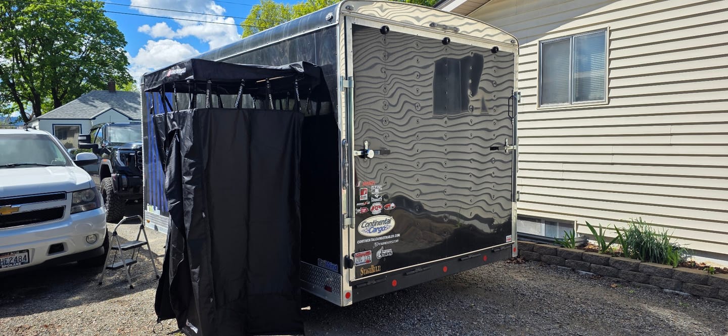 Customer photo review of OPENROAD Quick-Open Overland Shower/Privacy Awning V2