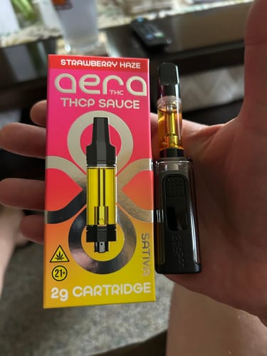 Customer photo review of Aera THCP THCP Sauce Cartridge – 2G STRAWBERRY HAZE - SATIVA
