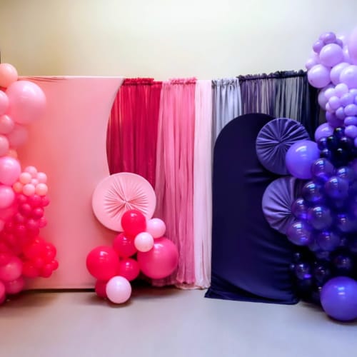 Customer photo review of 4x7ft Half Vase Backdrop Metal Frame Stand for Birthday Event Decoration