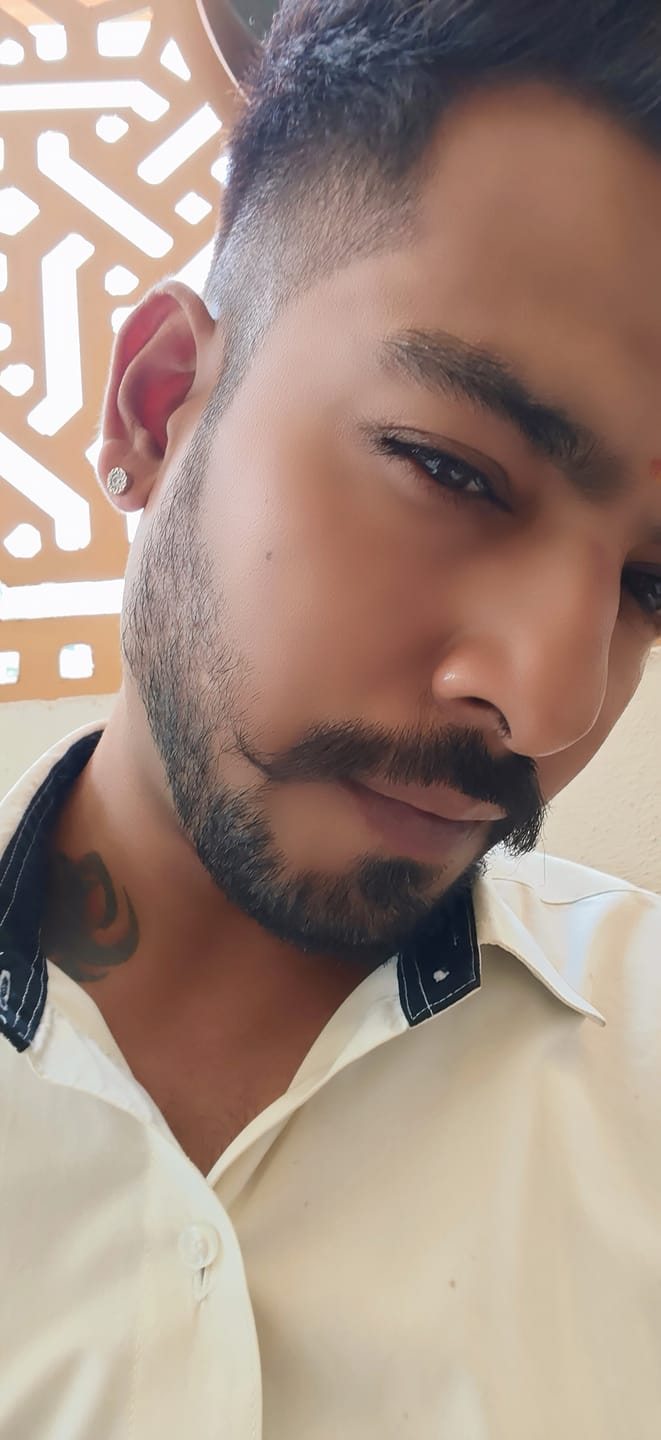 Customer photo review of Silver Chakra Shield Stud For Him