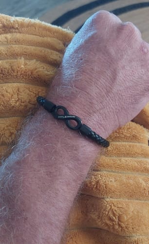 Customer photo review of "To My Man" Engraved Bracelet