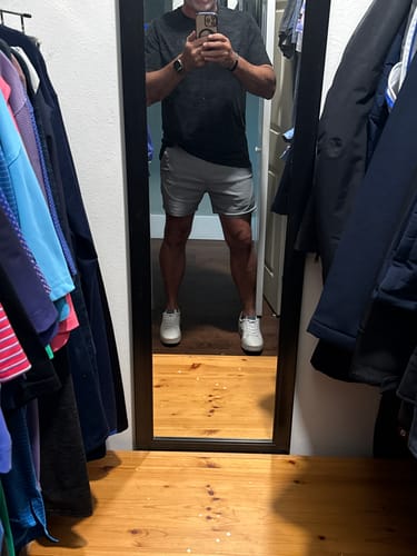 Customer photo review of Ultra-Stretch 5" Chino Shorts - Grey