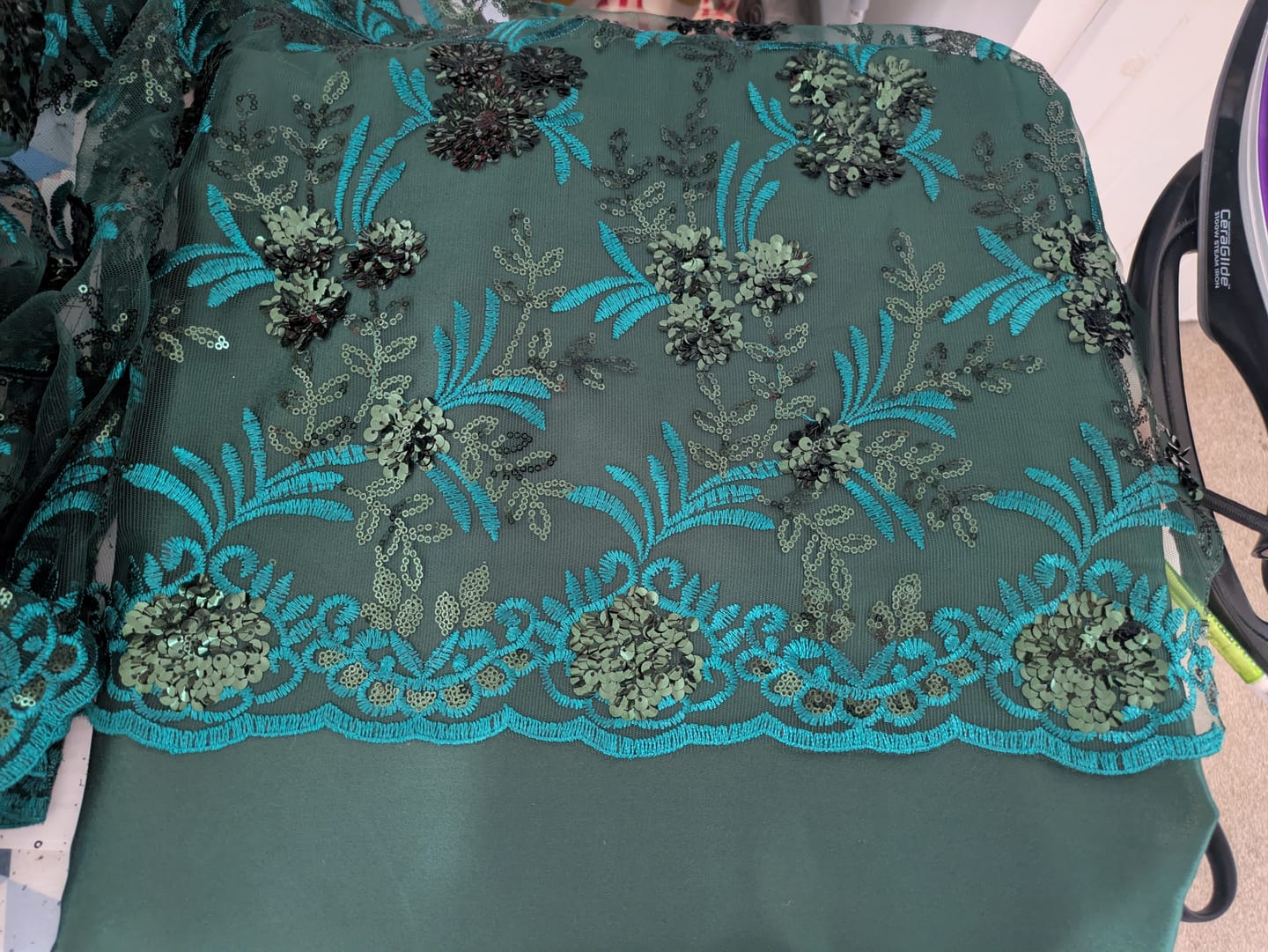 Customer photo review of Crepe Backed Satin - 55" - 34 Variations Available
