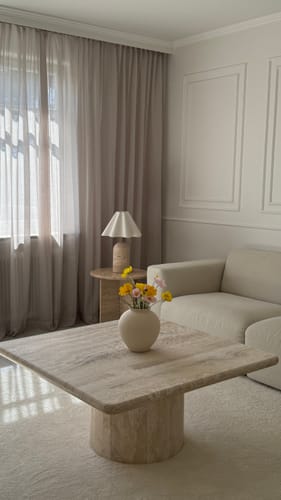 Customer photo review of Yarn Linen Look Sheer Custom Curtain