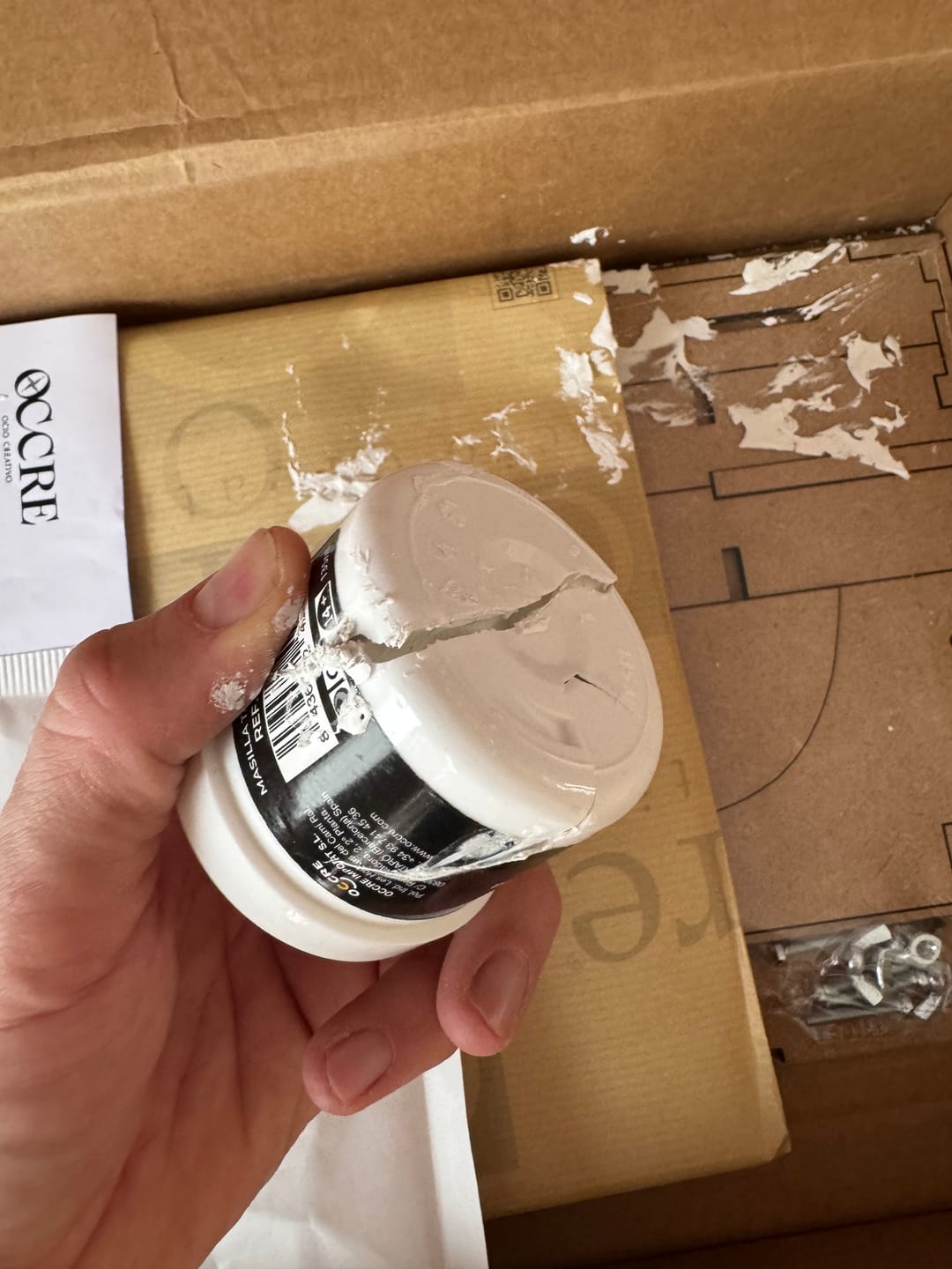 Customer photo review of Masilla de Relleno al Agua para Maquetas - Tapagrietas 135 ml