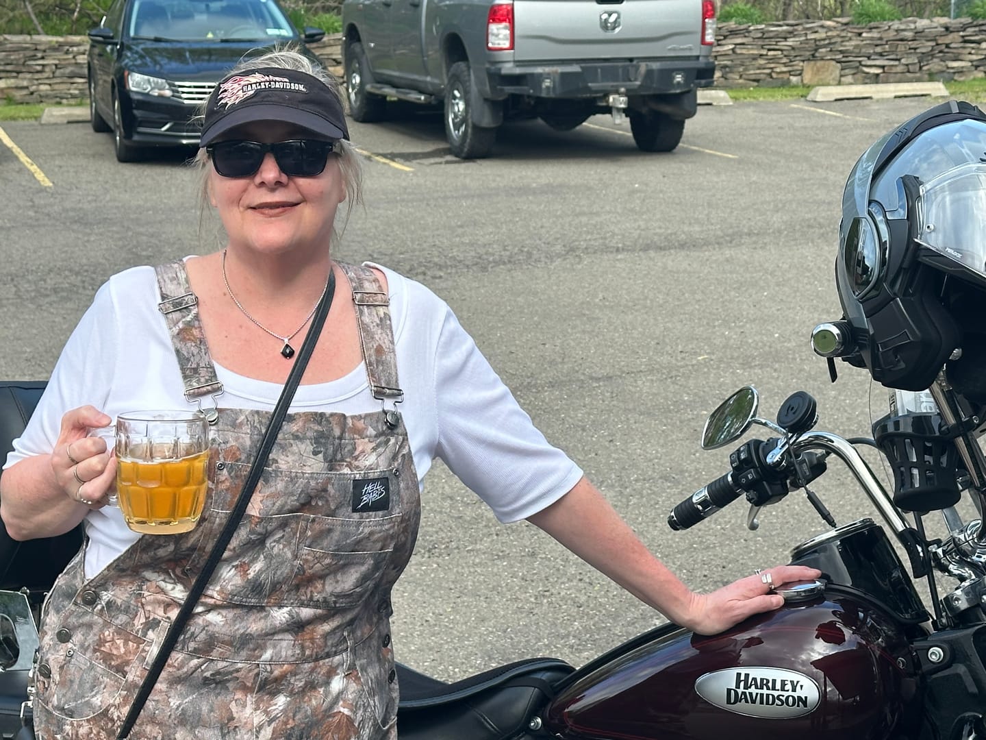 Customer photo review of Born Bad Washed Overalls - Snakeskin
