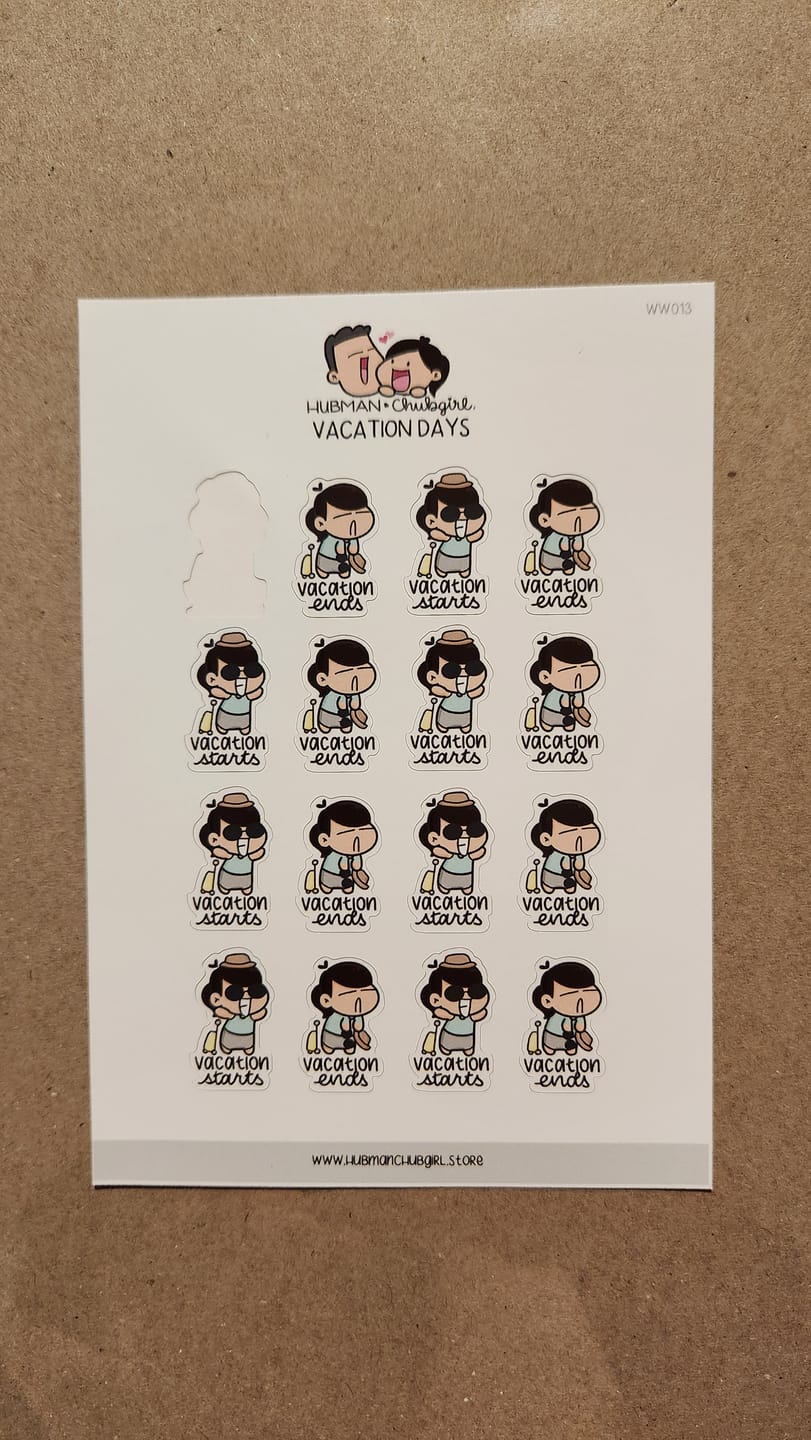 Customer photo review of Vacation Days Planner Stickers