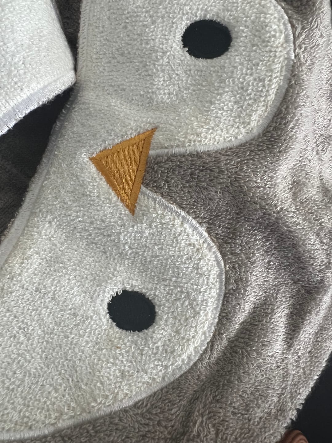 Customer photo review of Cuddlepenguin bamboo soft hooded towel