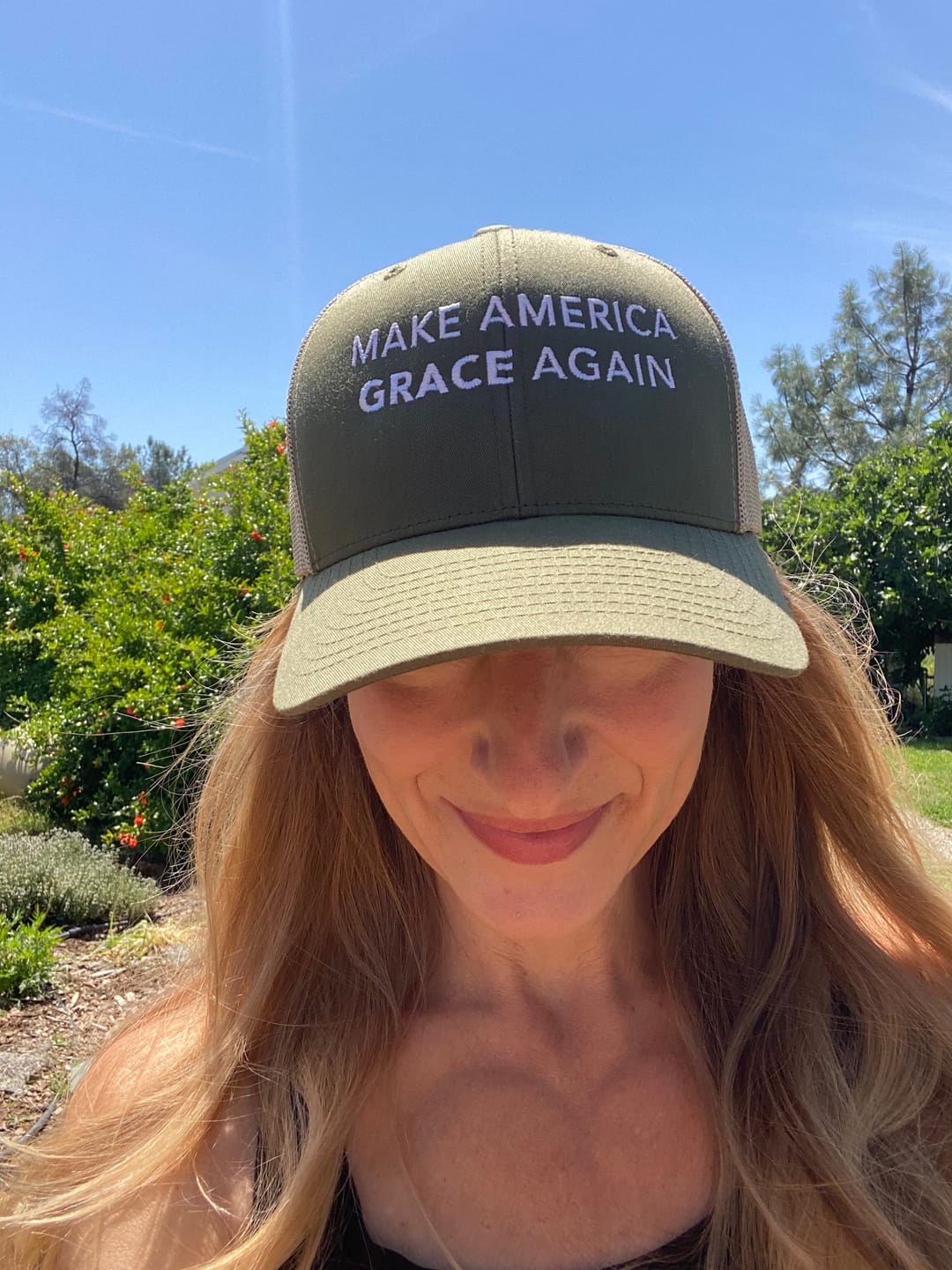 Customer photo review of Make America Grace Again Trucker Cap