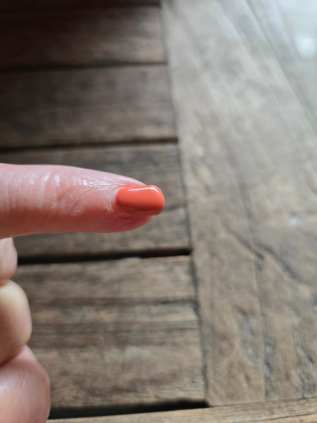 Customer photo review of Neon Orange Dipping Powder