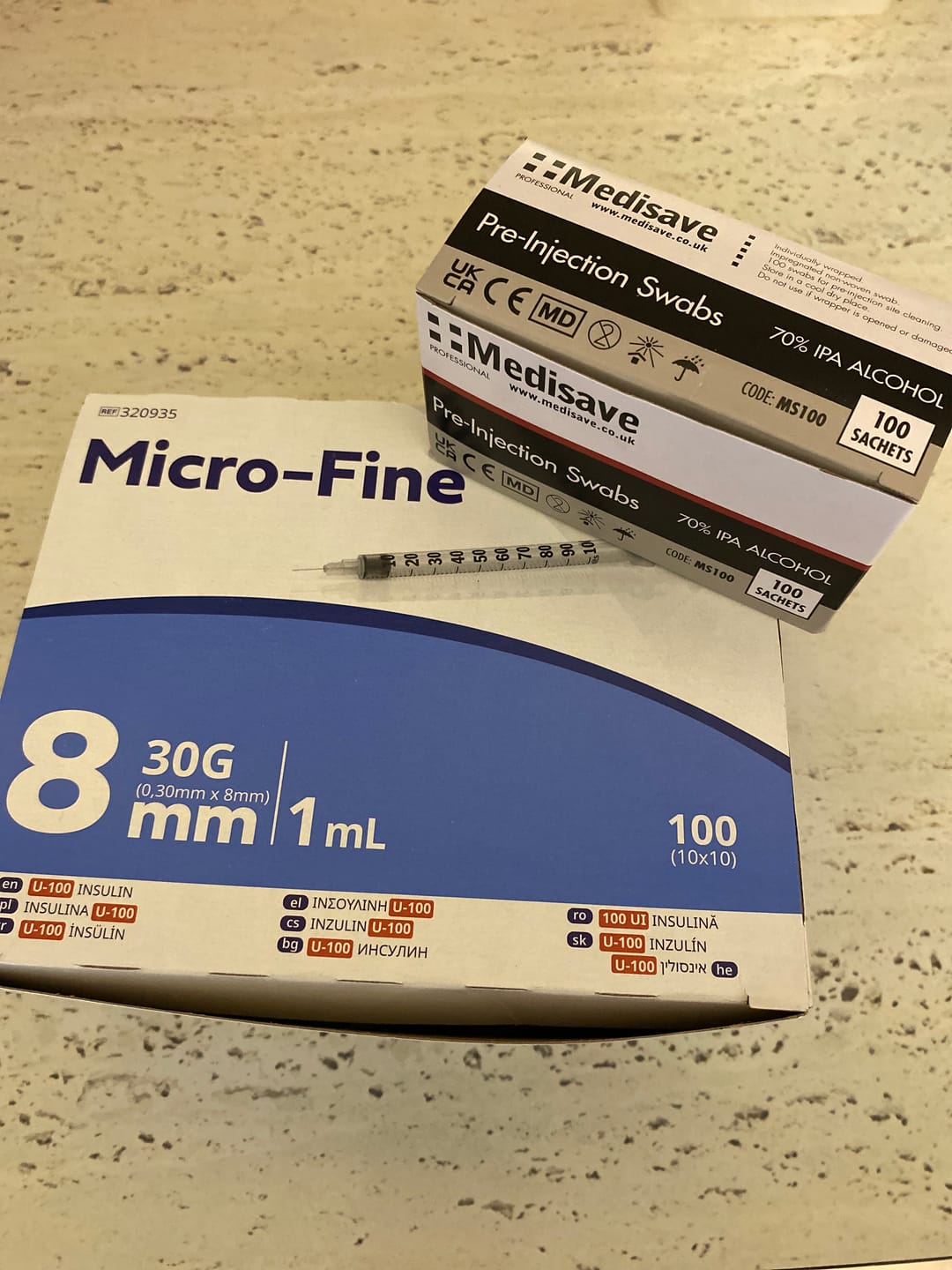 Customer photo review of Microfine 1ml Insulin Needle U100 30g x 8mm - Box of 100