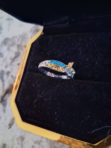Customer photo review of HANDMADE DETAILED ZIRCON & SILVER RINGS