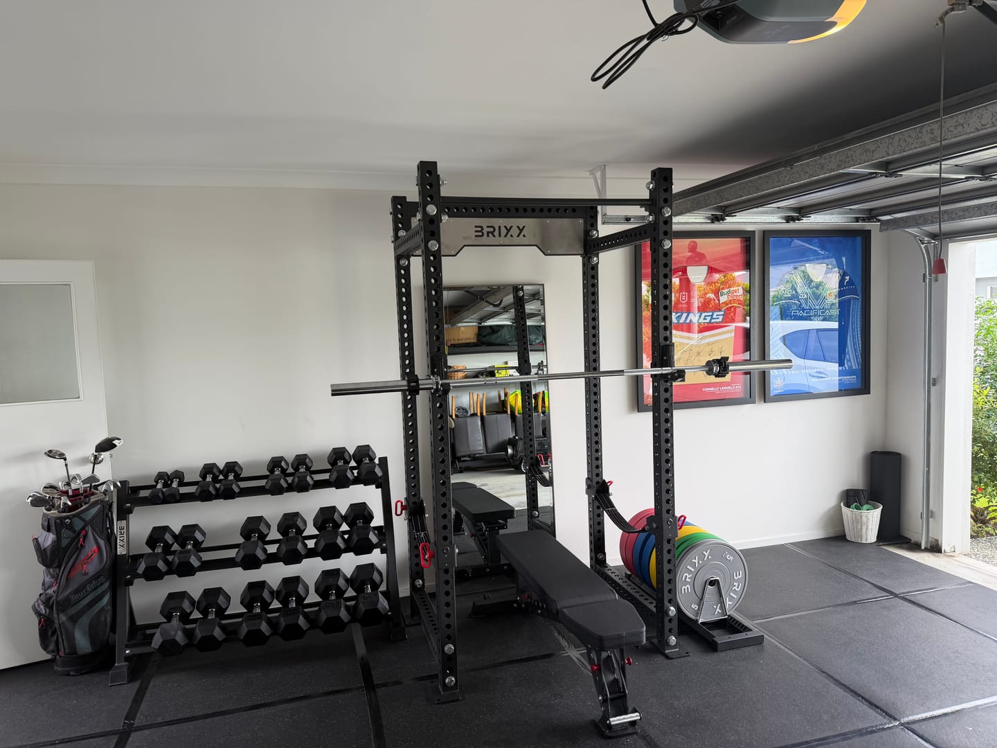 Customer photo review of BRIXX Apollo Power Rack, Bench, Plates & Barbell Package