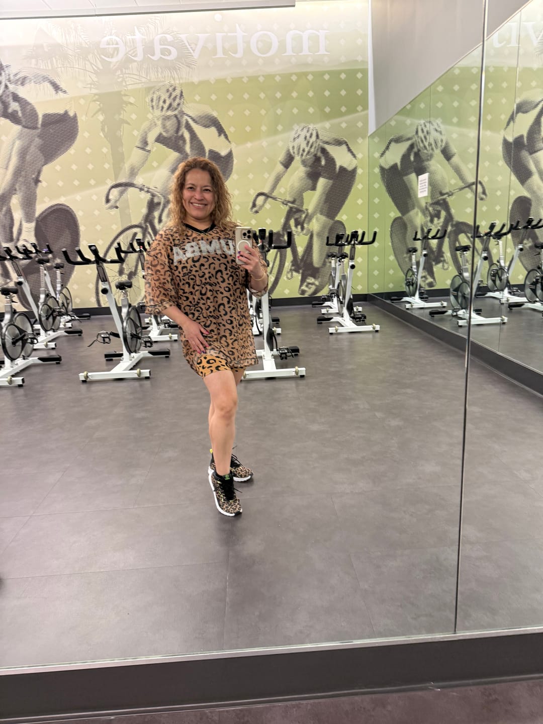 Customer photo review of Zumba Wildbeat Oversized Mesh Top