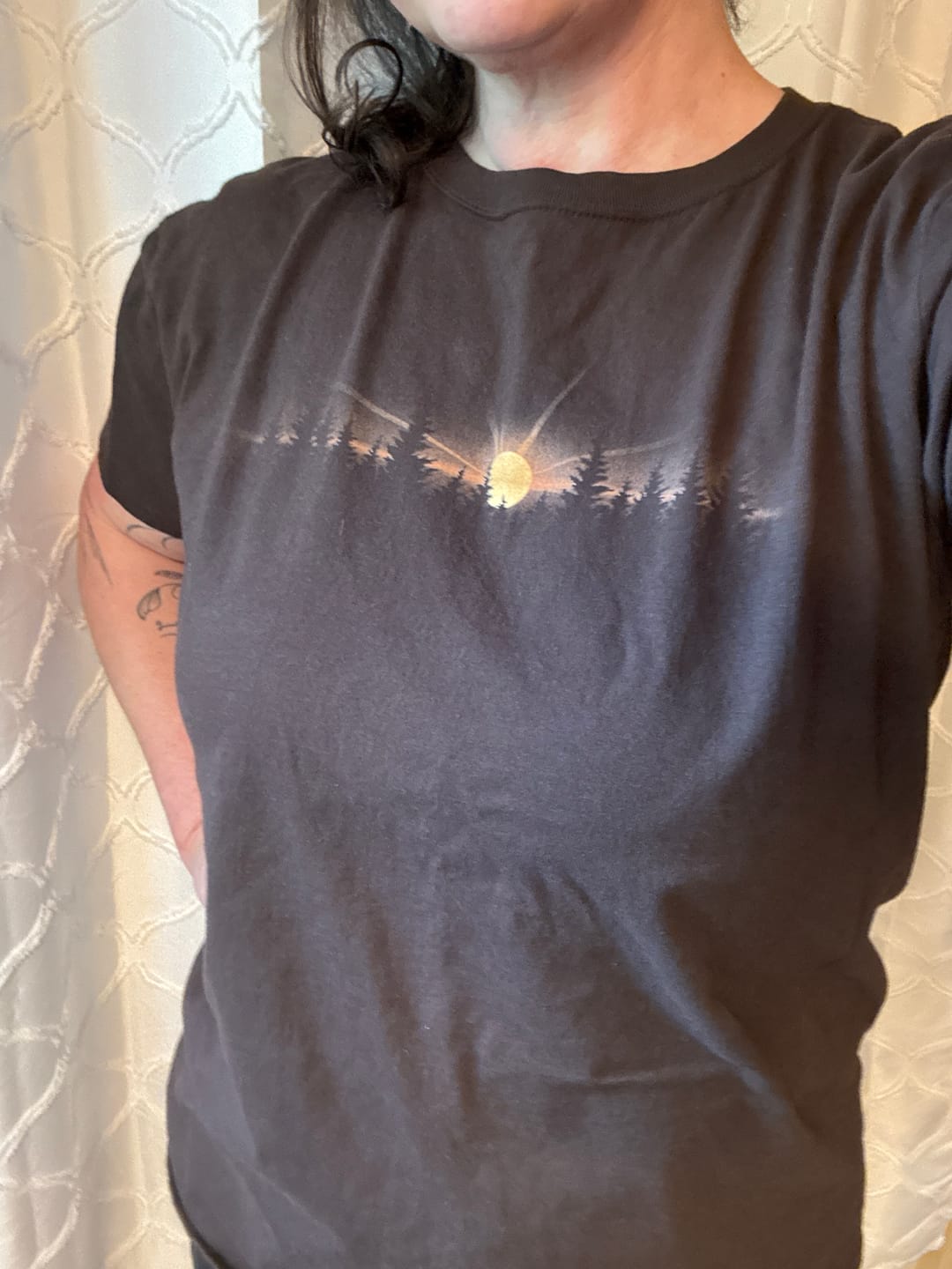 Customer photo review of First Light Pines T-Shirt