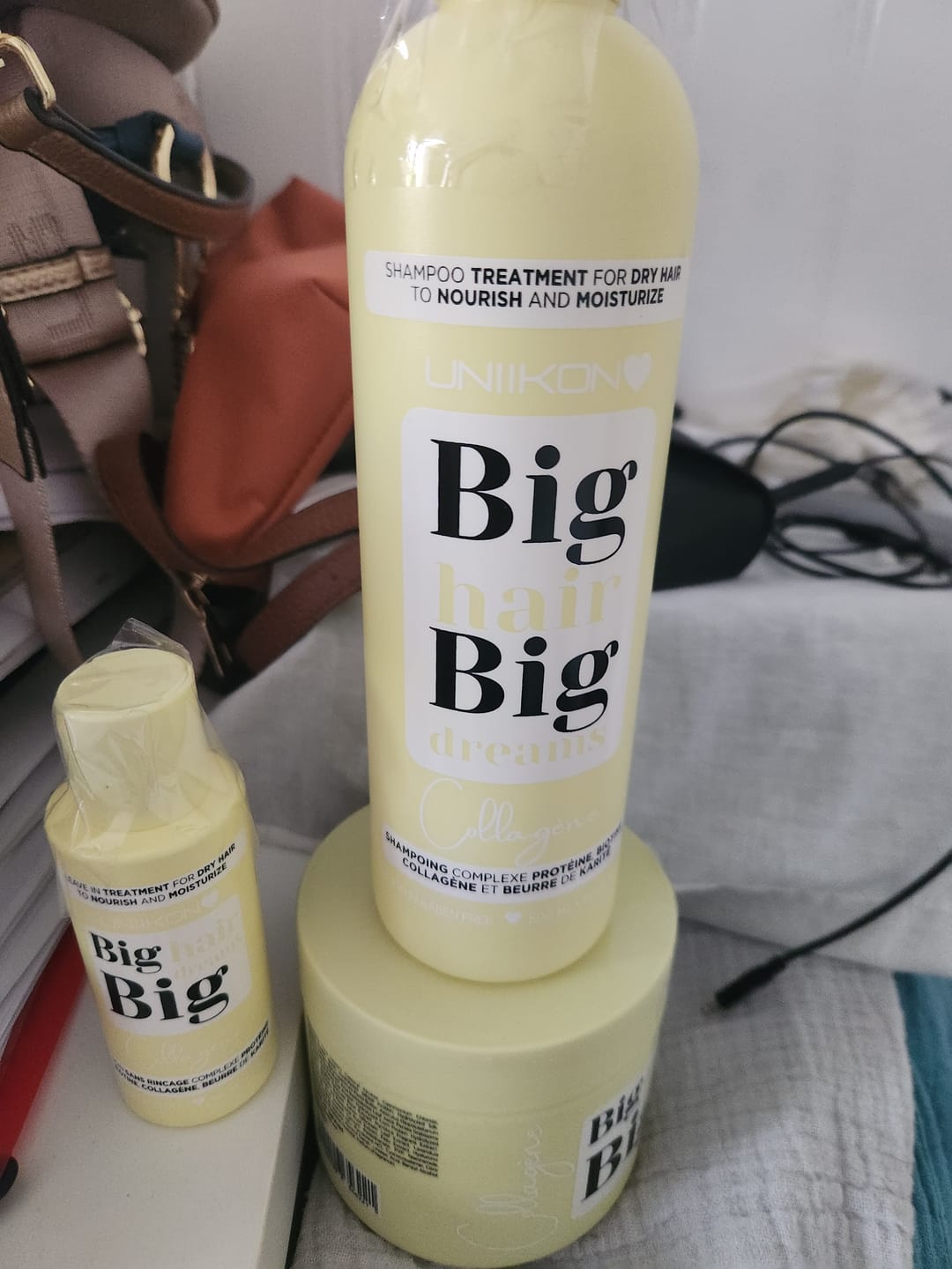 Customer photo review of Gamme Collagène - Kit complet - Shampooing, masque et leave-in