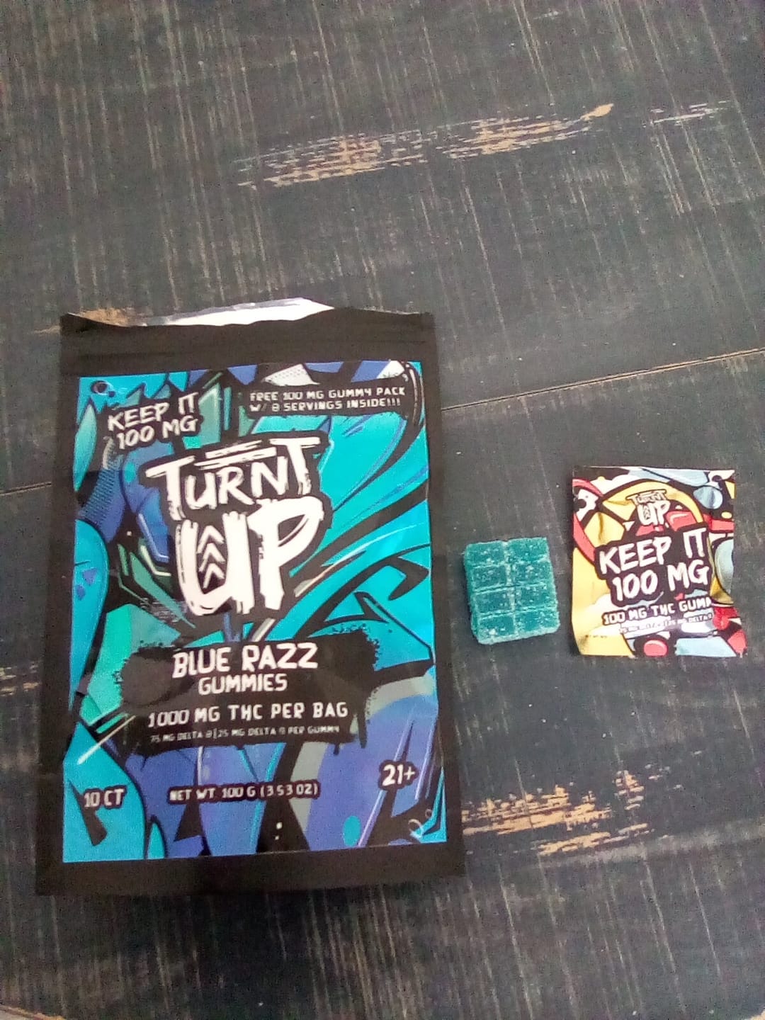 Customer photo review of Gummies - Blue Razz 10pk