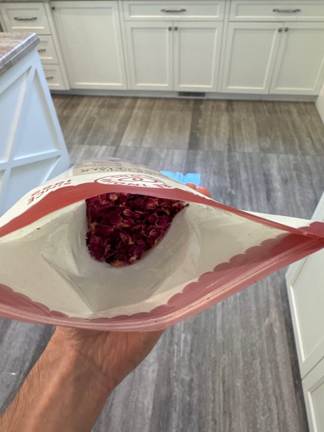 Customer photo review of Dried Edible Rose Petals, Certified Organic - 1 oz
