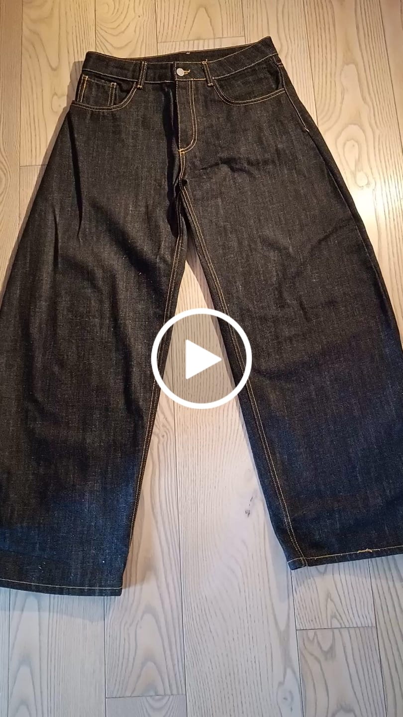 Customer video review of Balloon Pants Raw Denim Blue