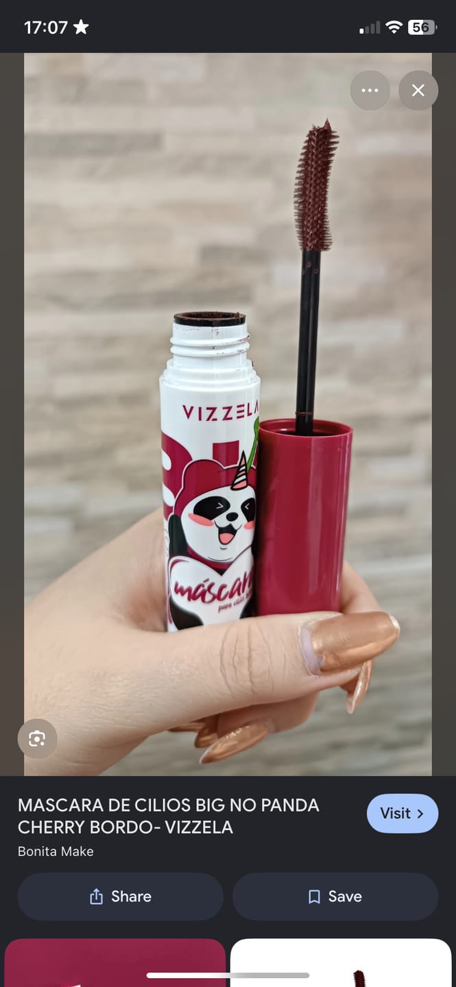 Customer photo review of Máscara para Cílios Big No Panda Cherry - Bordô