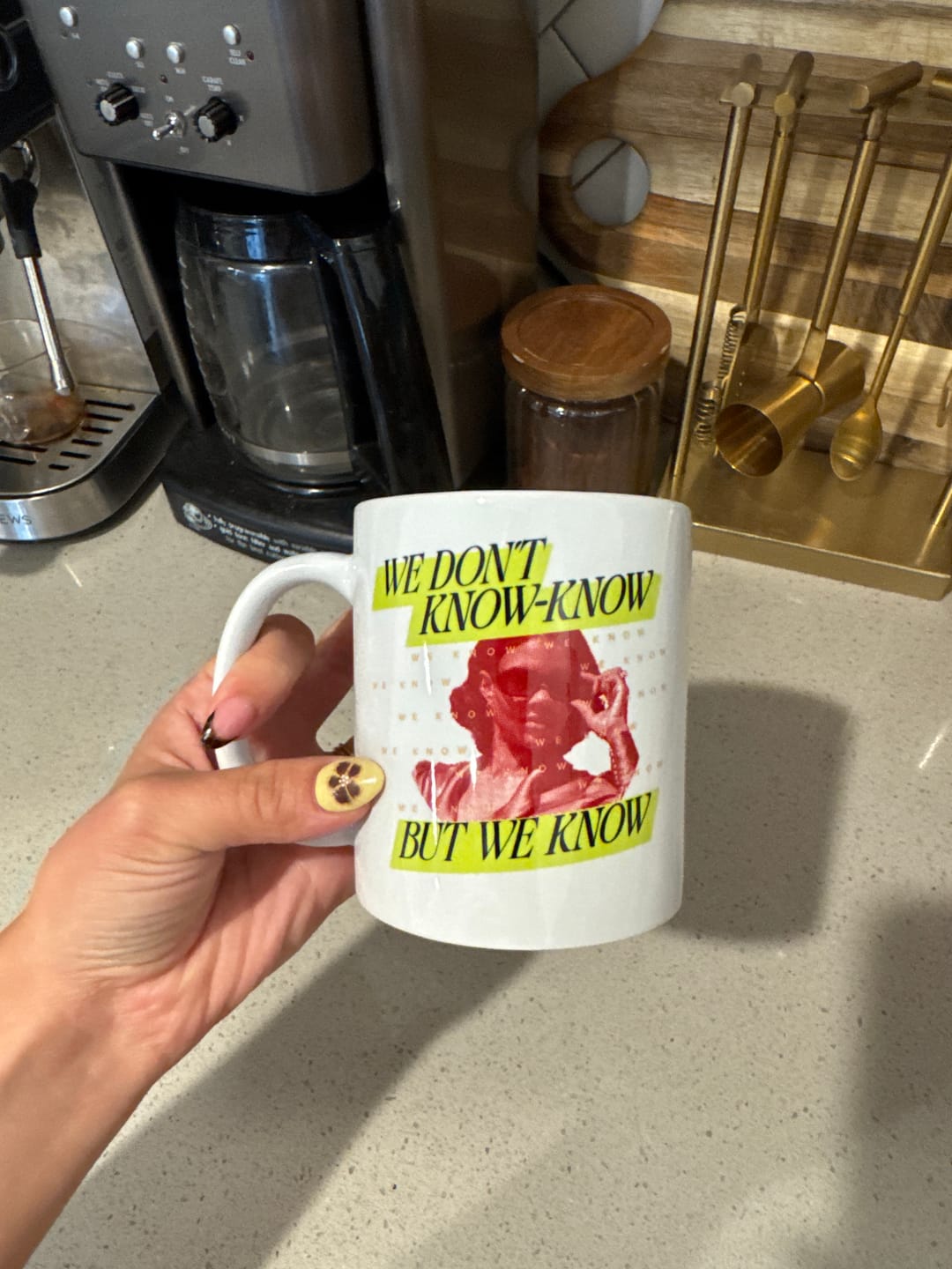 Customer photo review of We Know Neon Mug