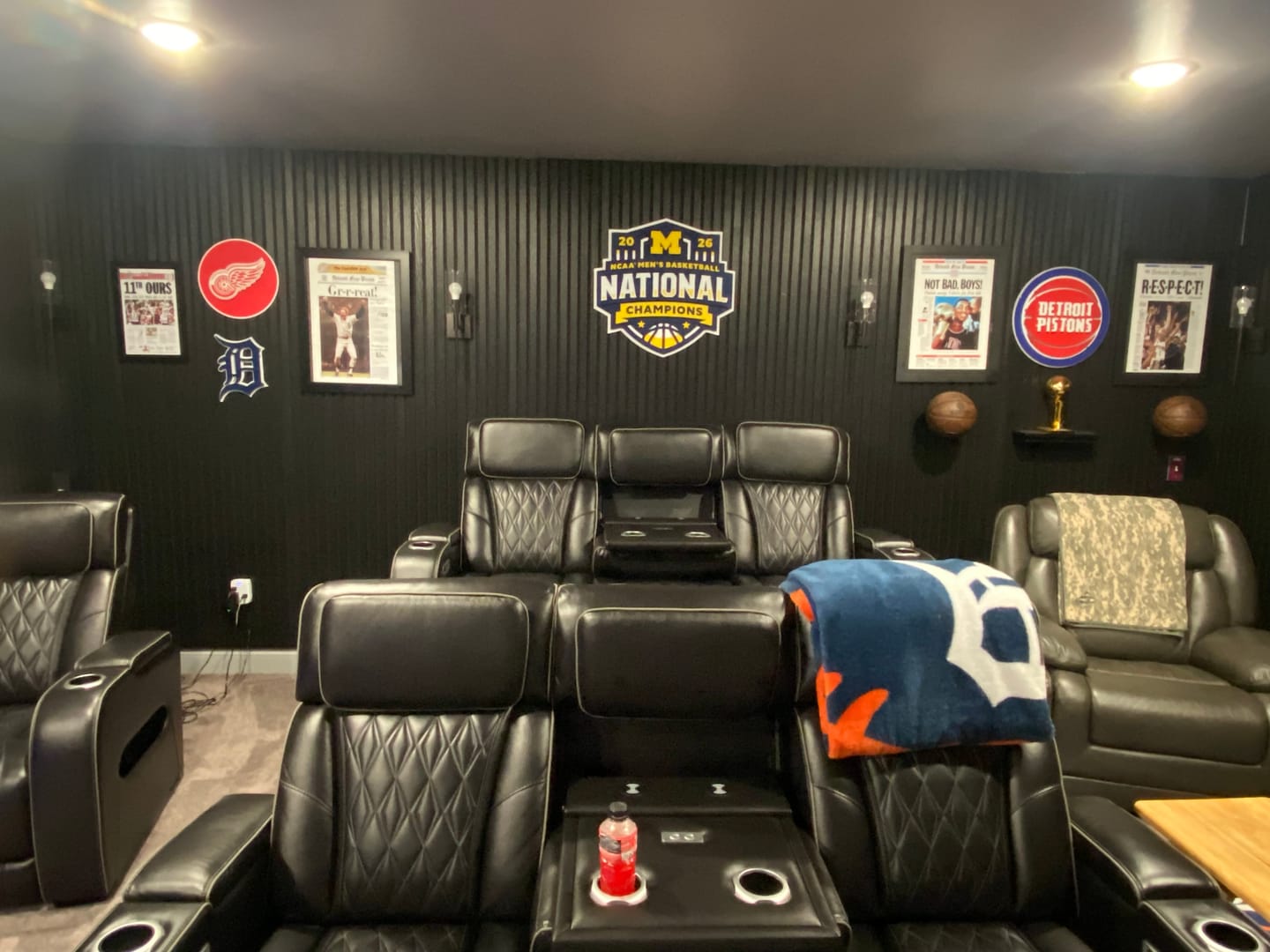 Customer photo review of Michigan Wolverines 2026 Men's Basketball National Champions 3D Metal Wall Art
