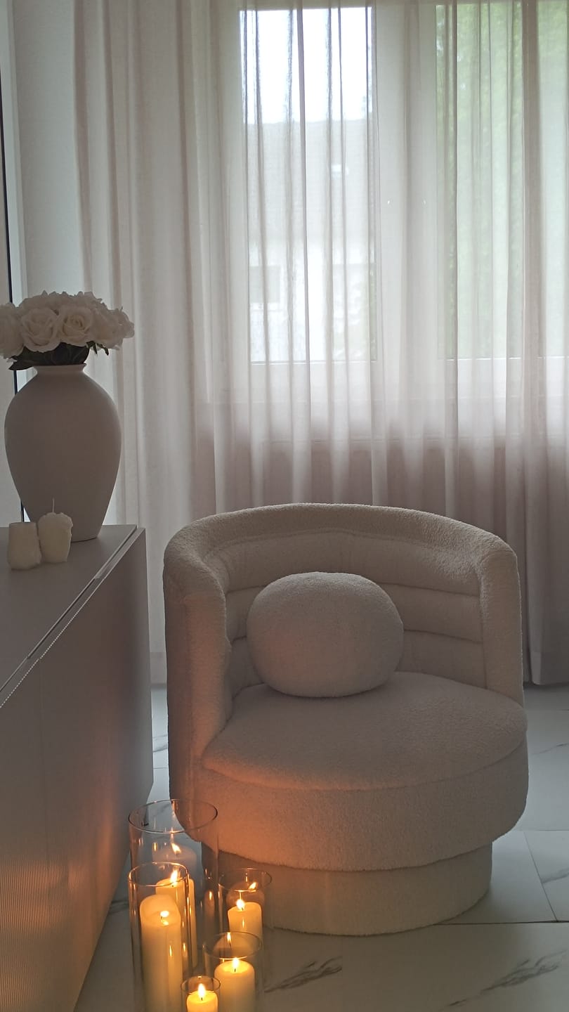 Customer photo review of Yarn Linen Look Sheer Custom Curtain