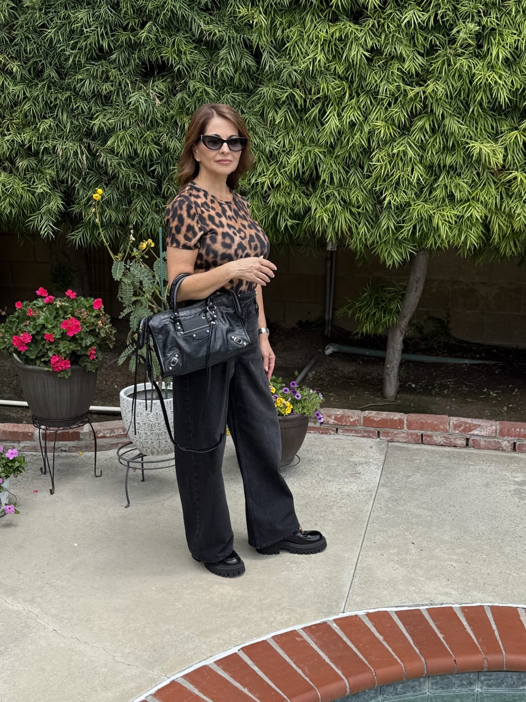 Customer photo review of Le City Small Lambskin Leather Bag In Black