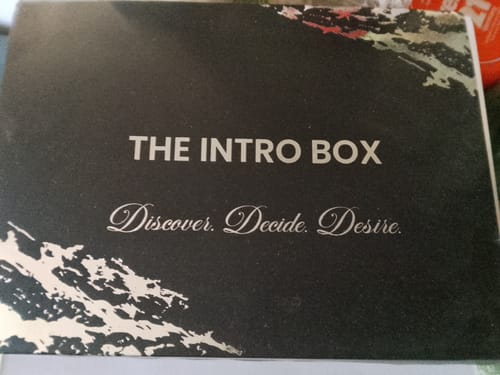 Customer's packaging for the Make Your Own Tester Pack, showing the black 'Intro Box'.