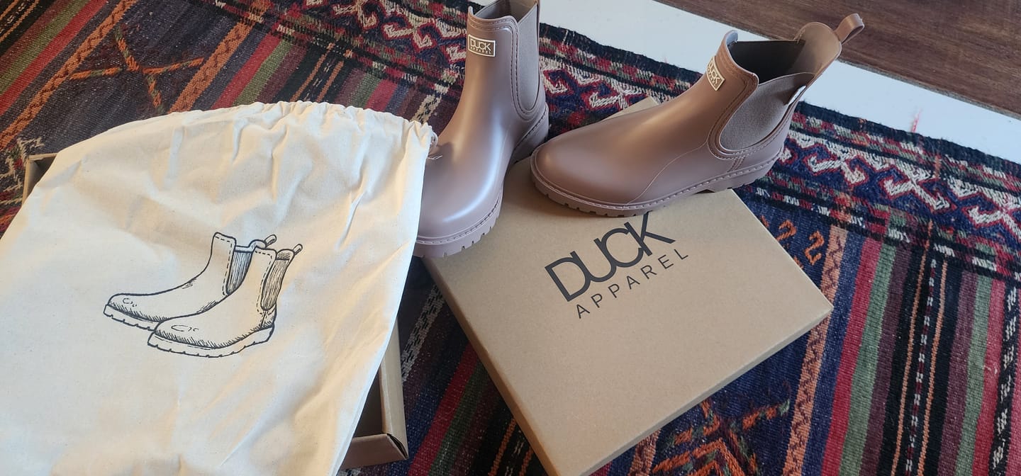 Customer photo review of Biscuit Rain Boots