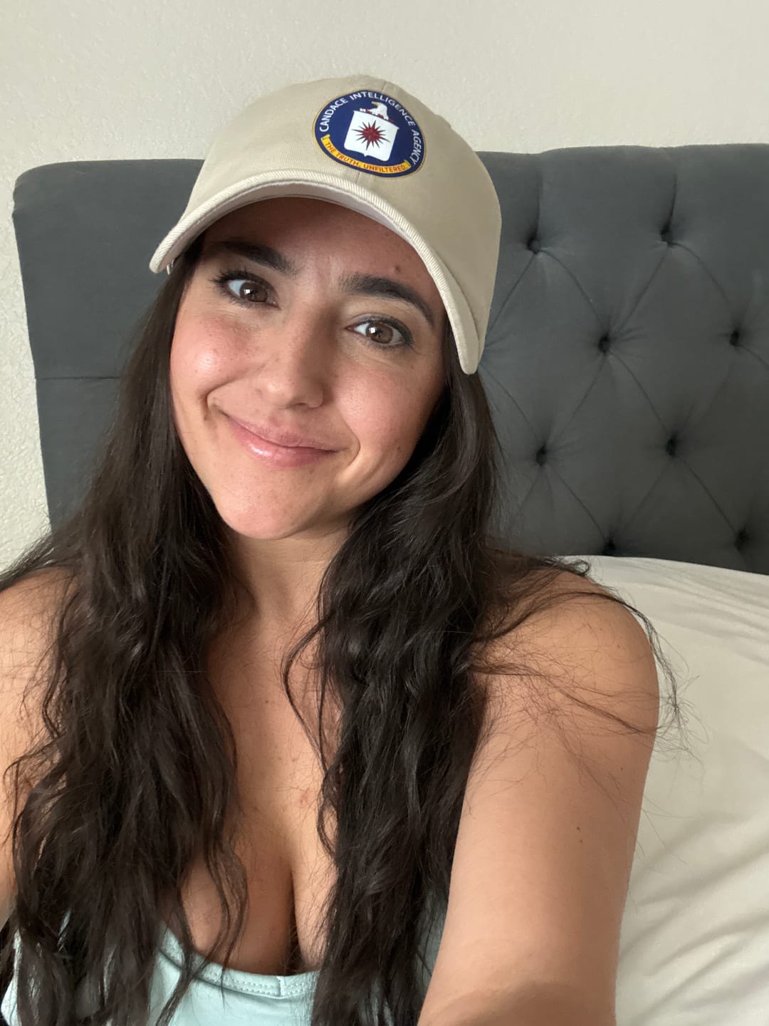 Customer photo review of Candace Intelligence Agency Hat
