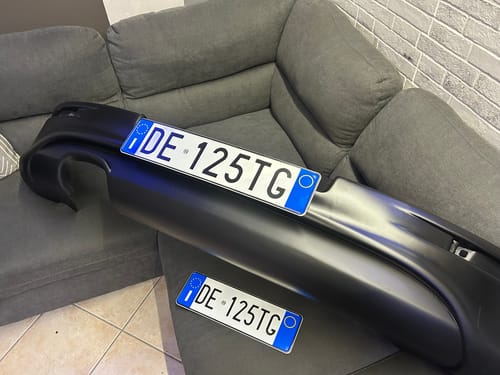 Customer photo review of Replica Targhe Italiane – Kit Completo Anteriore + Posteriore in Alluminio Personalizzate