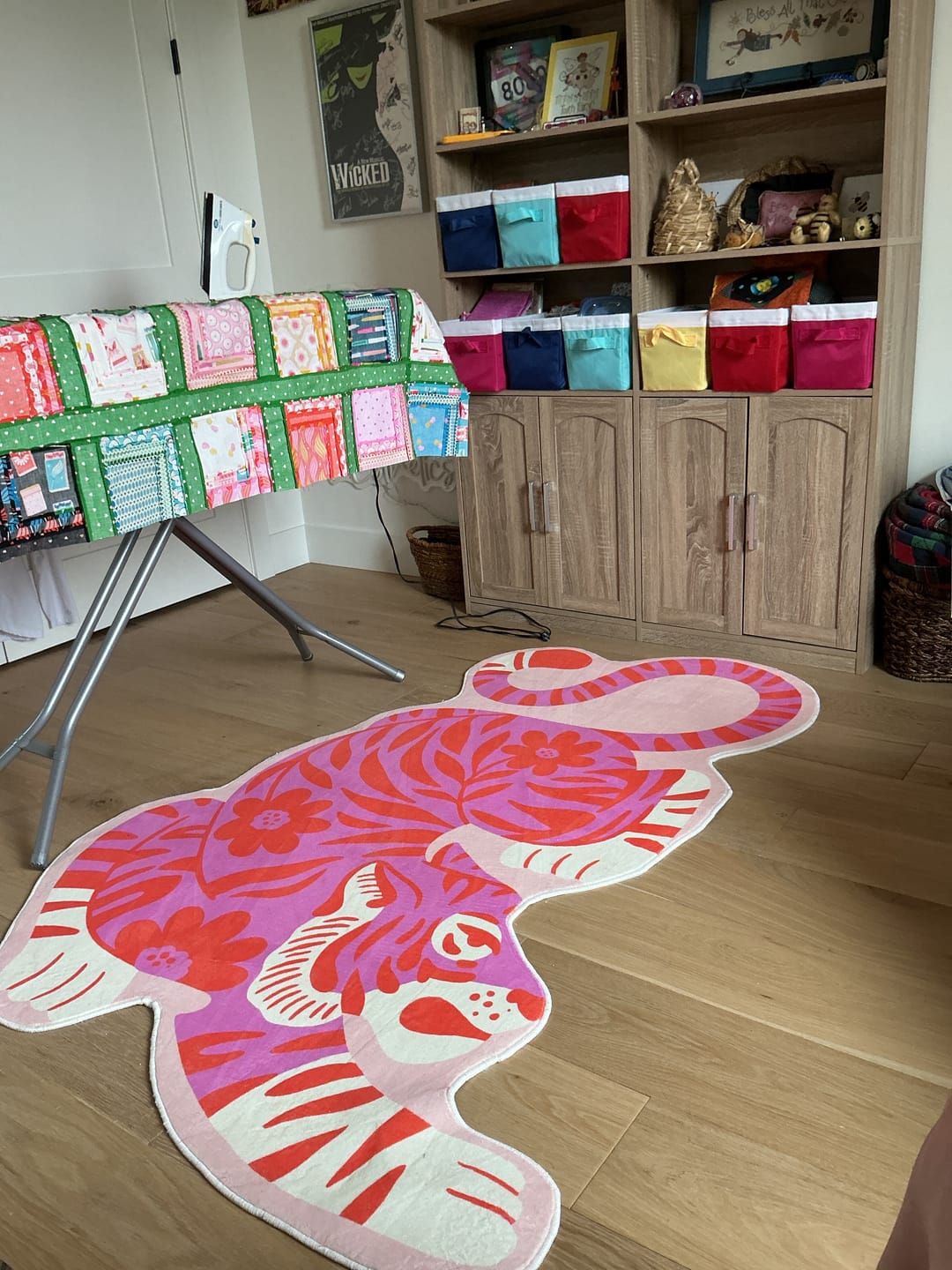Customer photo review of Pink Vintage Tiger Shaped Rug by Jessica Miller