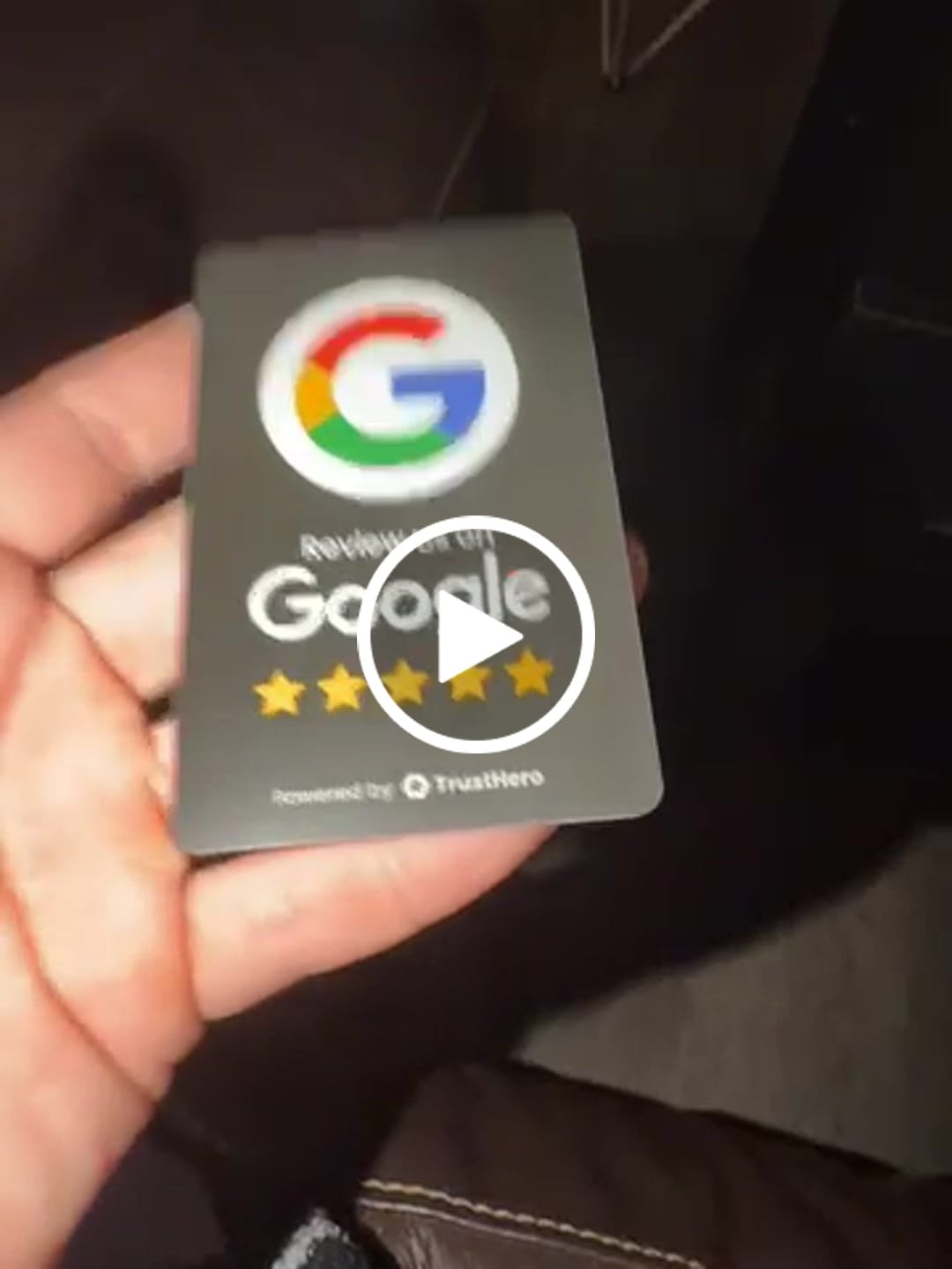 Customer video review of Google Review Card - Black