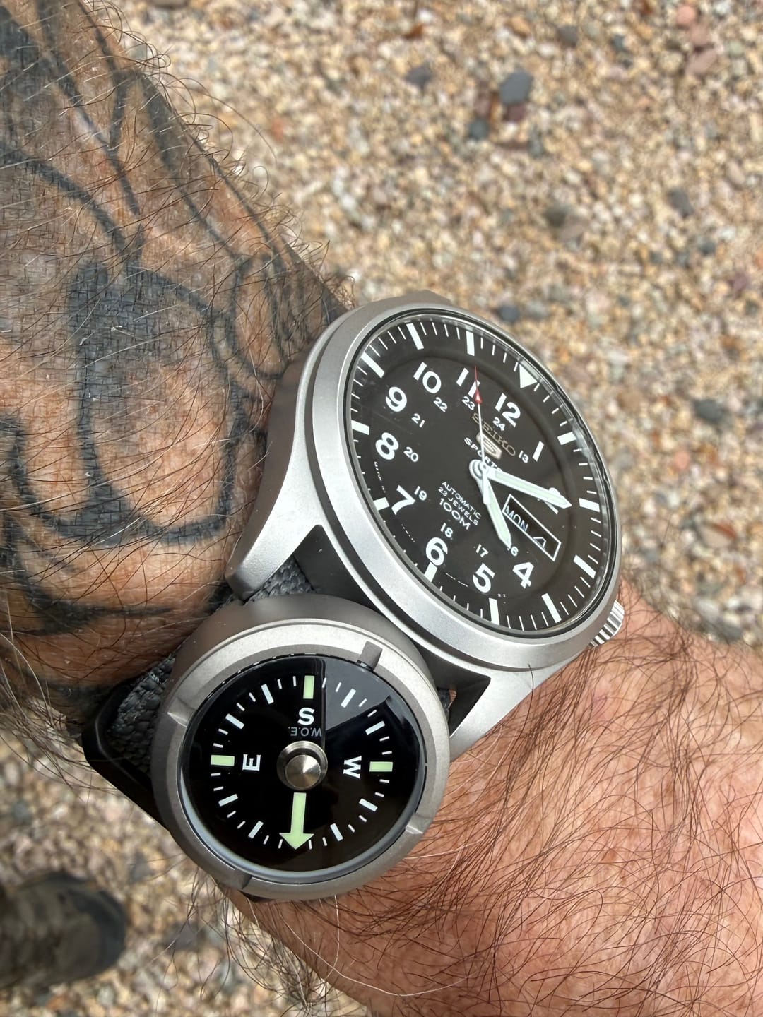 Customer photo review of W.O.E. Submersible Wrist Compass 2.0