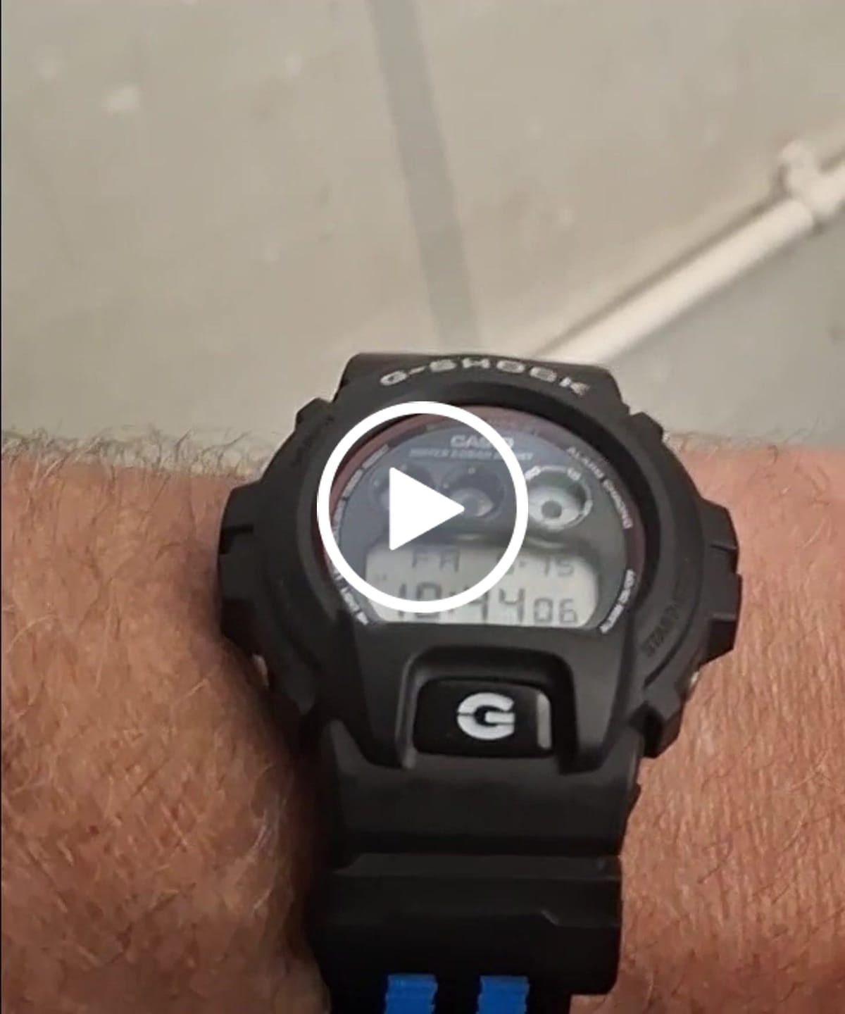Customer video review of Classic Military Style Strap - Black & Blue Stripes