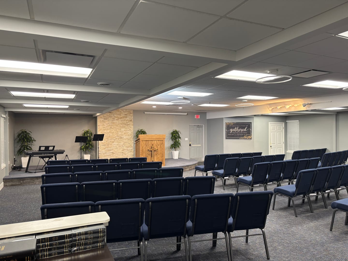 Customer photo review of Where Two Or Three Are Gathered Together In My Name Matthew 18:20 Wall Art Canvas