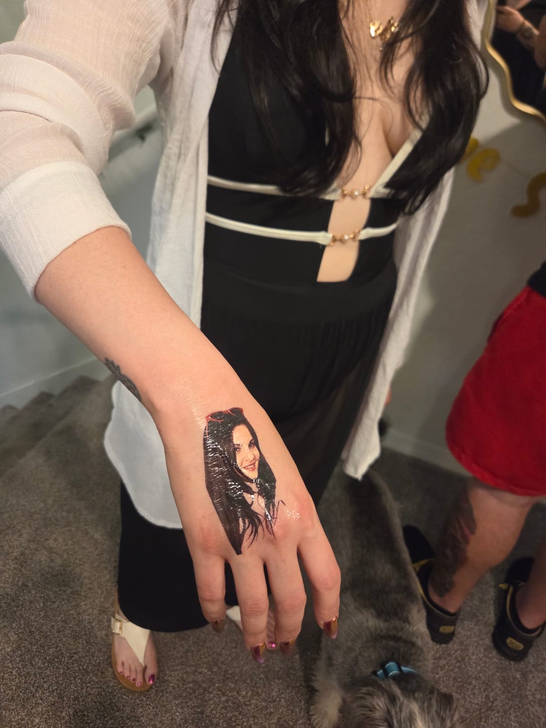 Customer photo review of Custom Photo Adult Face Temporary Tattoo