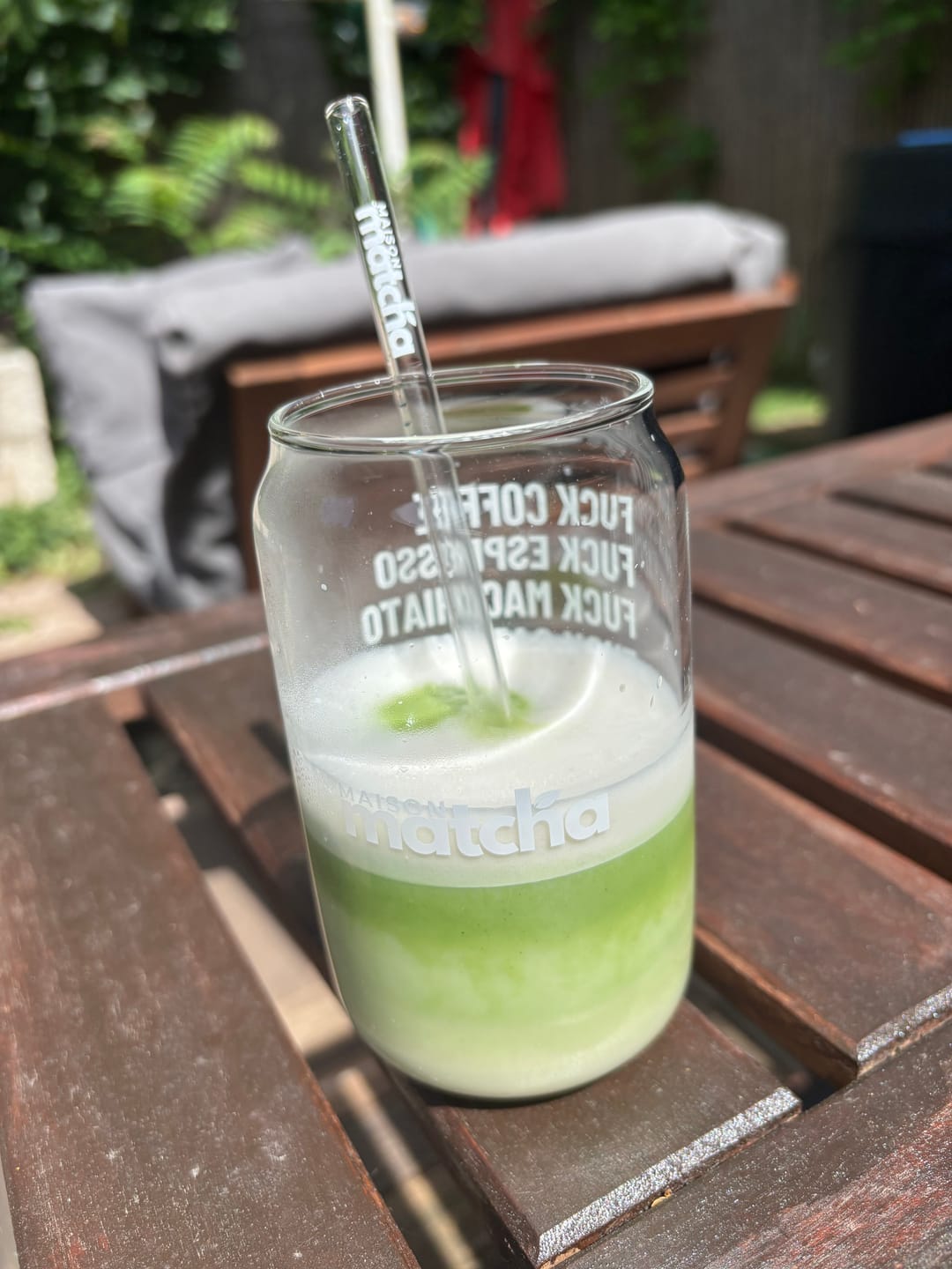 Customer photo review of Verre Maison Matcha + Paille