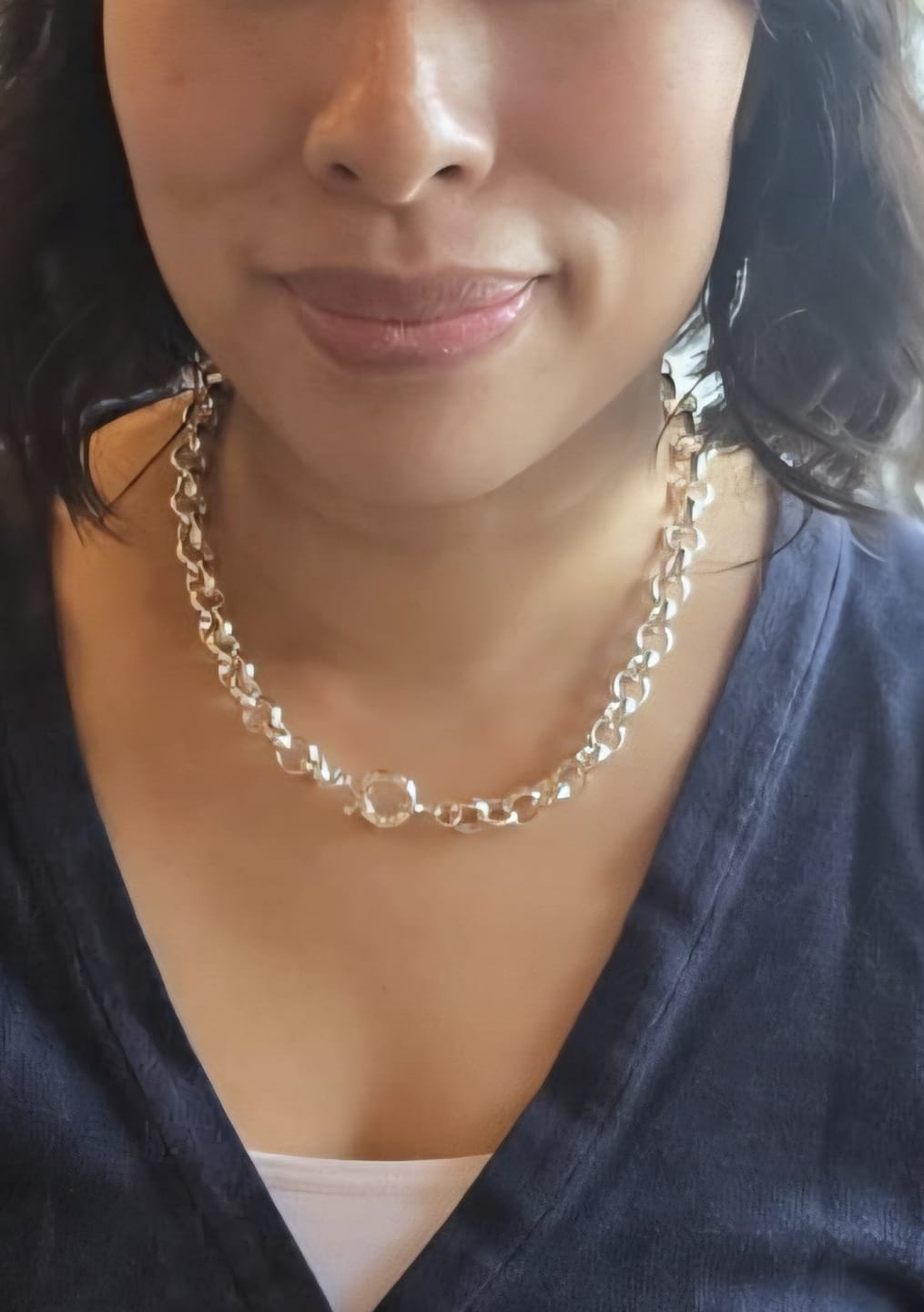 Customer photo review of Maximalist Rolo Necklace