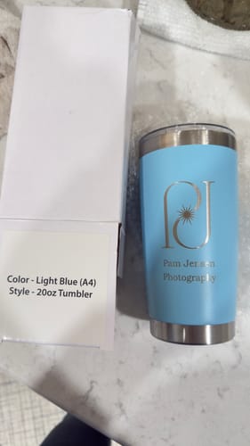Customer photo review of (6 Pieces) Laser Engraved Tumbler | 20 oz