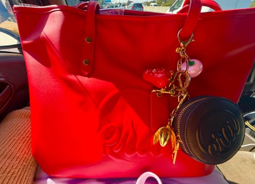 Customer photo review of Red Era Tote Bag