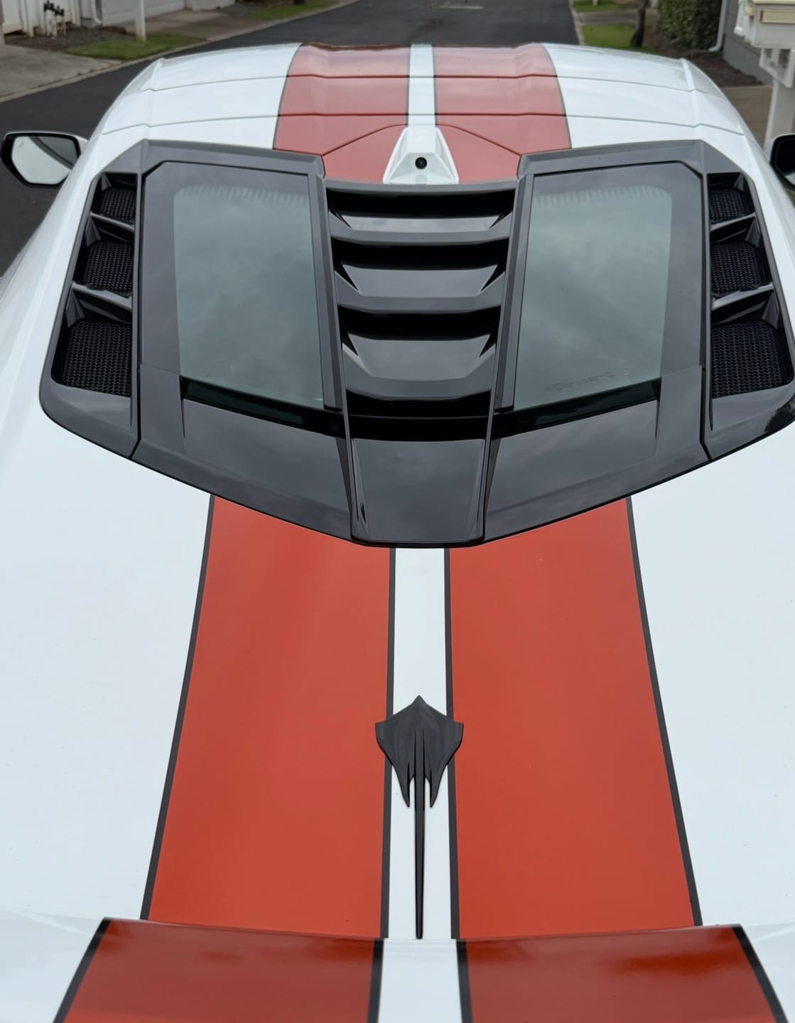 Customer photo review of Corvette C8 | ZR1 Style CARBON FLASH Rear Window Vent Louver Cover