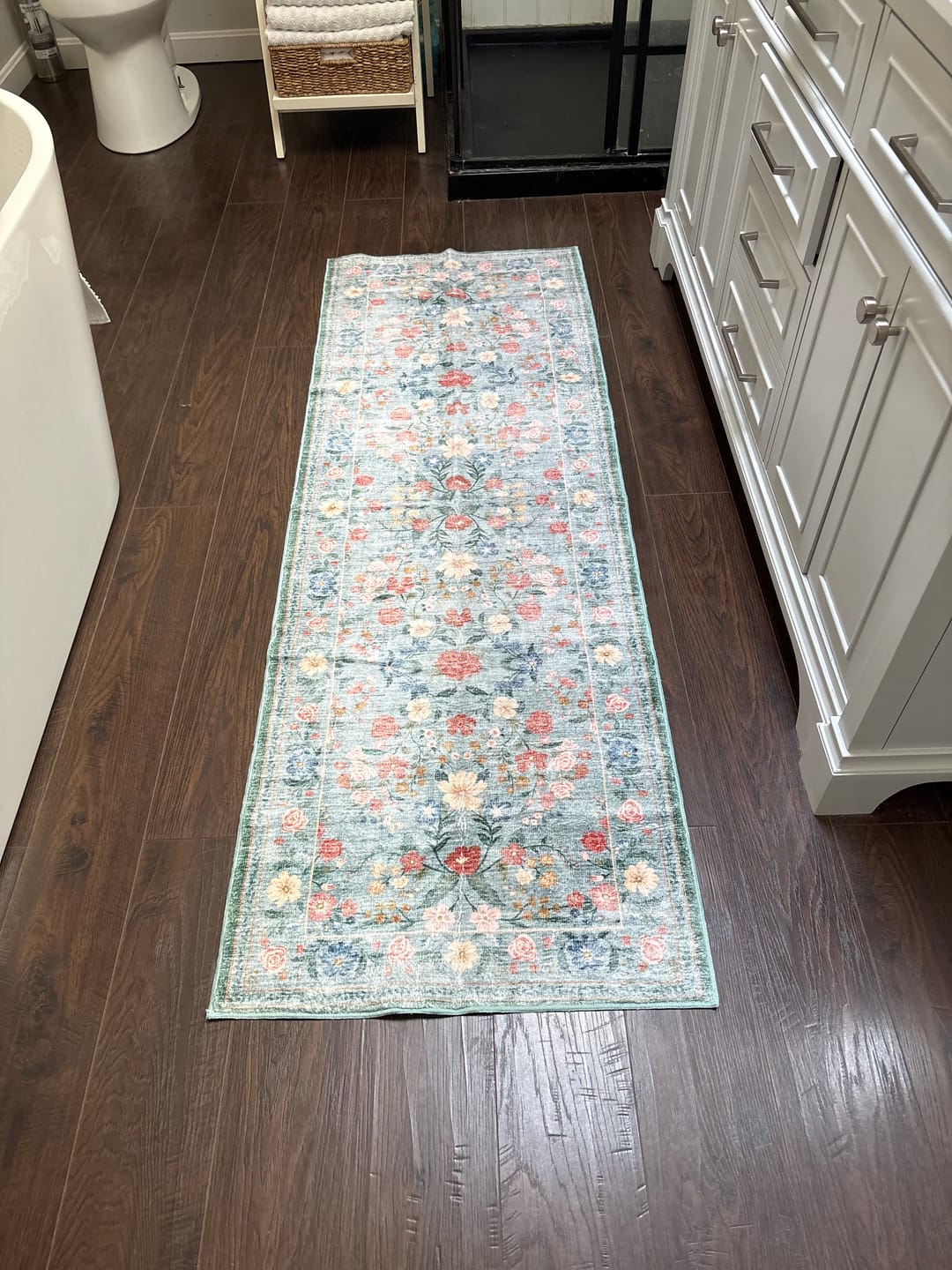 Customer photo review of Chloris Washable Area Rug - Green