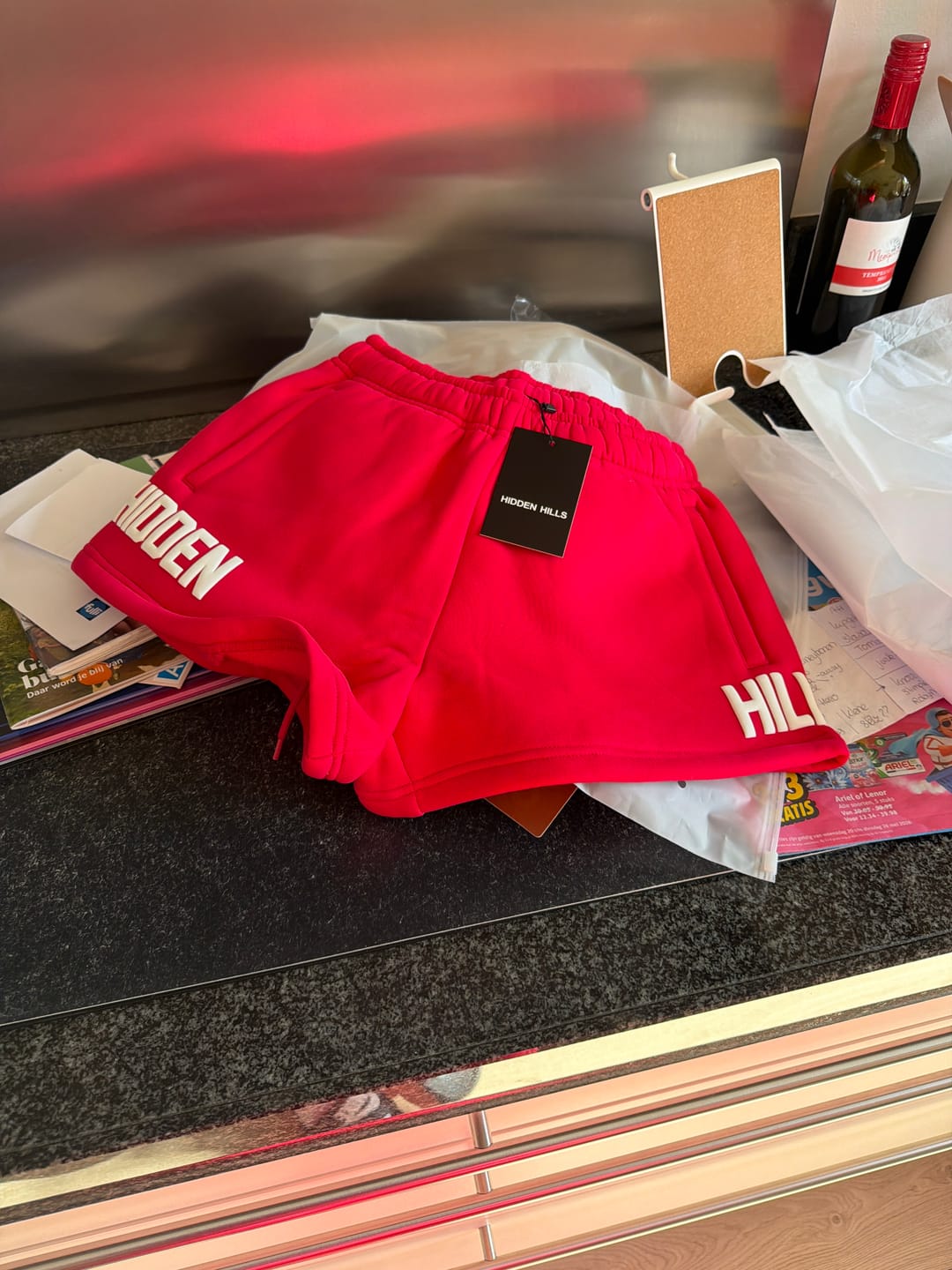 Customer photo review of GATED COMMUNITY SHORTS RASPBERRY RED