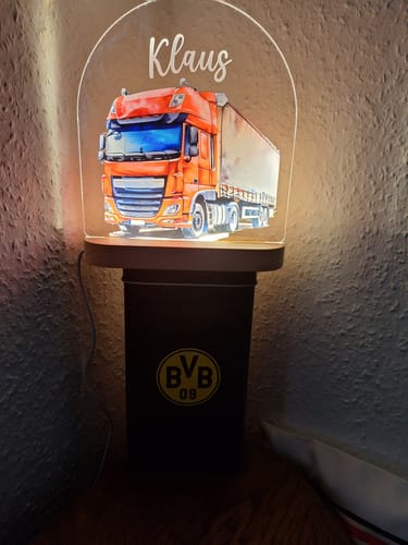 Customer photo review of Cooles LKW Nachtlicht mit eigenem Namen